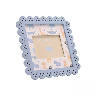 Animal Framed Scallop Frame Blue 4" x 3"