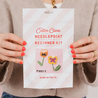 Pansy Needlepoint Kit Beginner Craft Kit