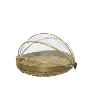 Woven Base Bamboo Food Cover Small