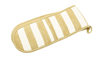 Wide Stripe Double Oven Glove Honeydew