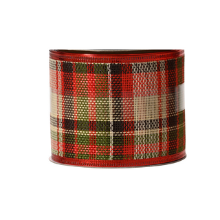 Wide Tartan Christmas Ribbon