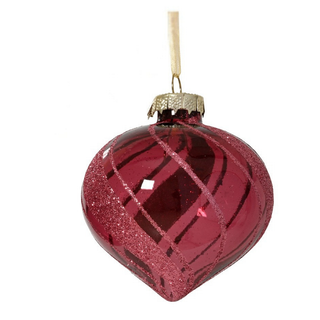 Transparent Rose Swirled Pink Glitter Onion