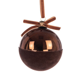 Glass Brown Joanne Bauble 8cm