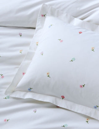Daisy Embroidery Multi Double Duvet Cover Set