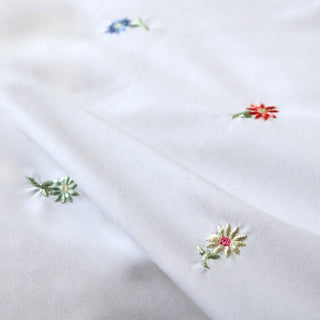 Daisy Embroidery Multi Double Duvet Cover Set
