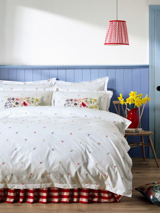 Daisy Embroidery Multi Double Duvet Cover Set
