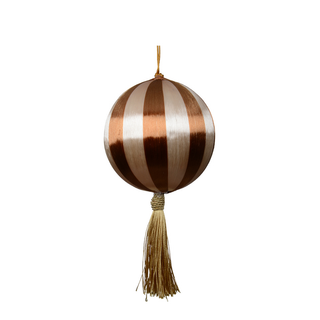 Pecan & Pearl Stripe with Tassle Bauble