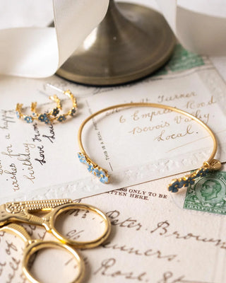 Gold Forget-Me-Not Bangle