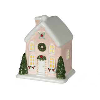 LED Pink Gingerbread House Light