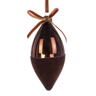 Glass Brown Joanne Finial 12cm