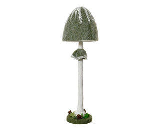 Green Velvet Mushroom Decoration Large