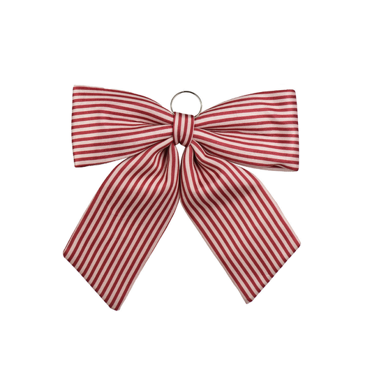 Red Stripe Bow Decoration