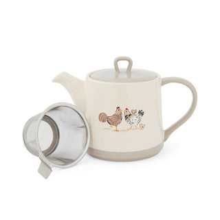 Hen House Lane Ceramic Tea Pot with Infuser