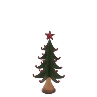 Metal Tree In Wooden Base 21cm