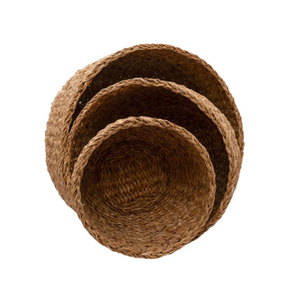 Bangali Scallop Lidded Storage Basket - Set of 3