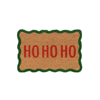 Scallop Edge HO HO HO Coir Doormat