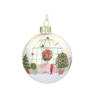 Matt Pig with Greenhouse Glass Bauble