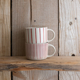 Yarrow Mug Brushed Earth Red Medium Set of 2