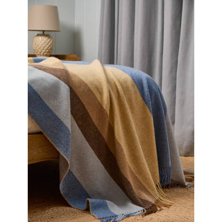 Block Stripe Blue & Rust Throw