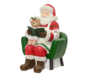 Santa & Bear Armchair Ornament
