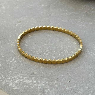 Tarnish Resistant Hexagonal Hinged Bangle