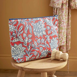 Rowallane Bathroom Wash Bag Large Blue/Red