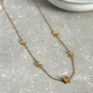 Tarnish Resistant Glimmer Butterfly Necklace