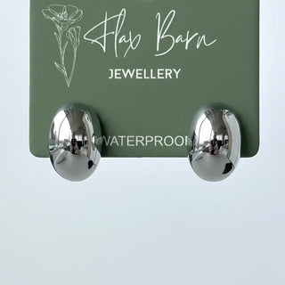 Tarnish Resistant Pebble Silver Studs