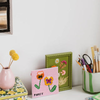 Pansy Needlepoint Kit Beginner Craft Kit