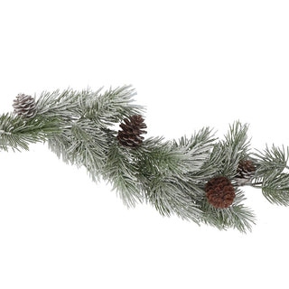Frosted Pine with Cone Garland 1.8m