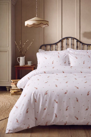 Elsie Bouquet Pale Cranberry Double Duvet Cover Set