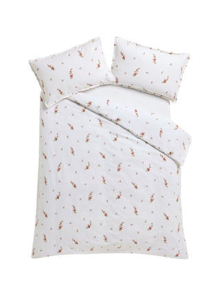 Elsie Bouquet Pale Cranberry Double Duvet Cover Set