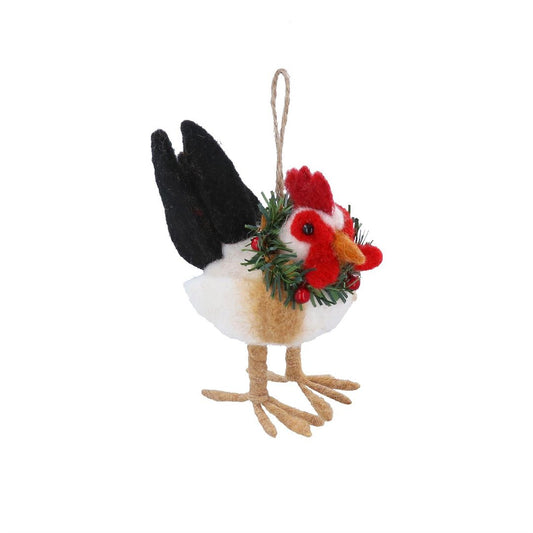 Hen Wool Tree Decoration