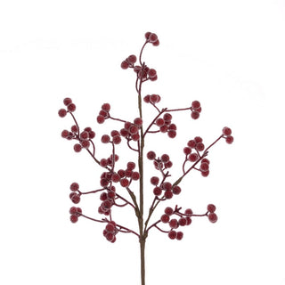 Frosted Red Berry Spray 69cm