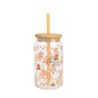 Gingerbread Houses Drinking Jar