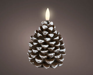 LED Wick Candle Wax Pinecone Artifical Candle 10cm