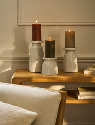 Ravello Candle Holder White Medium