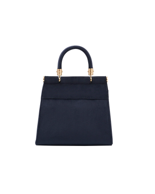 Blackbird Navy Mini Velvet Tote