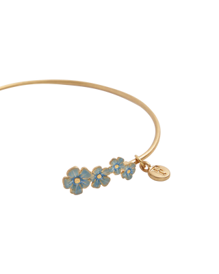 Gold Forget-Me-Not Bangle