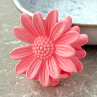 Pink Flower Claw Clamp