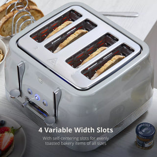Swan Retro 4 Slice Toaster Grey