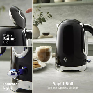Solace 1.7L Rapid Boil Jug Kettle Black
