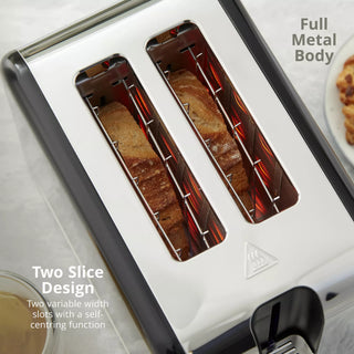 Solace 2 Slice Toaster Black