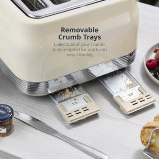 Retro 4 Slice Toaster Cream