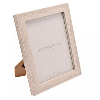 Impressions Wooden Photo Frame White Finish Flat Edge 8" x 10"