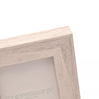 Impressions Wooden Photo Frame White Finish Flat Edge 8" x 10"