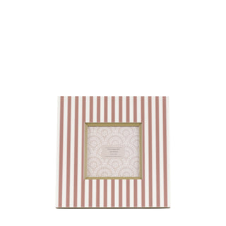 Stripe Photo Frame Olive & Fern 4x4"
