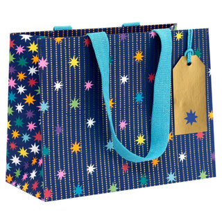 Navy Star Garland Landscape Large Gift Bag