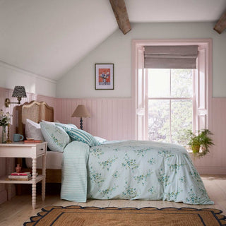 Blossom Print Super King Duvet Set Aqua