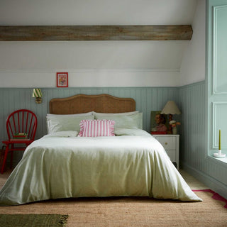 Gingham Print King Duvet Set Green